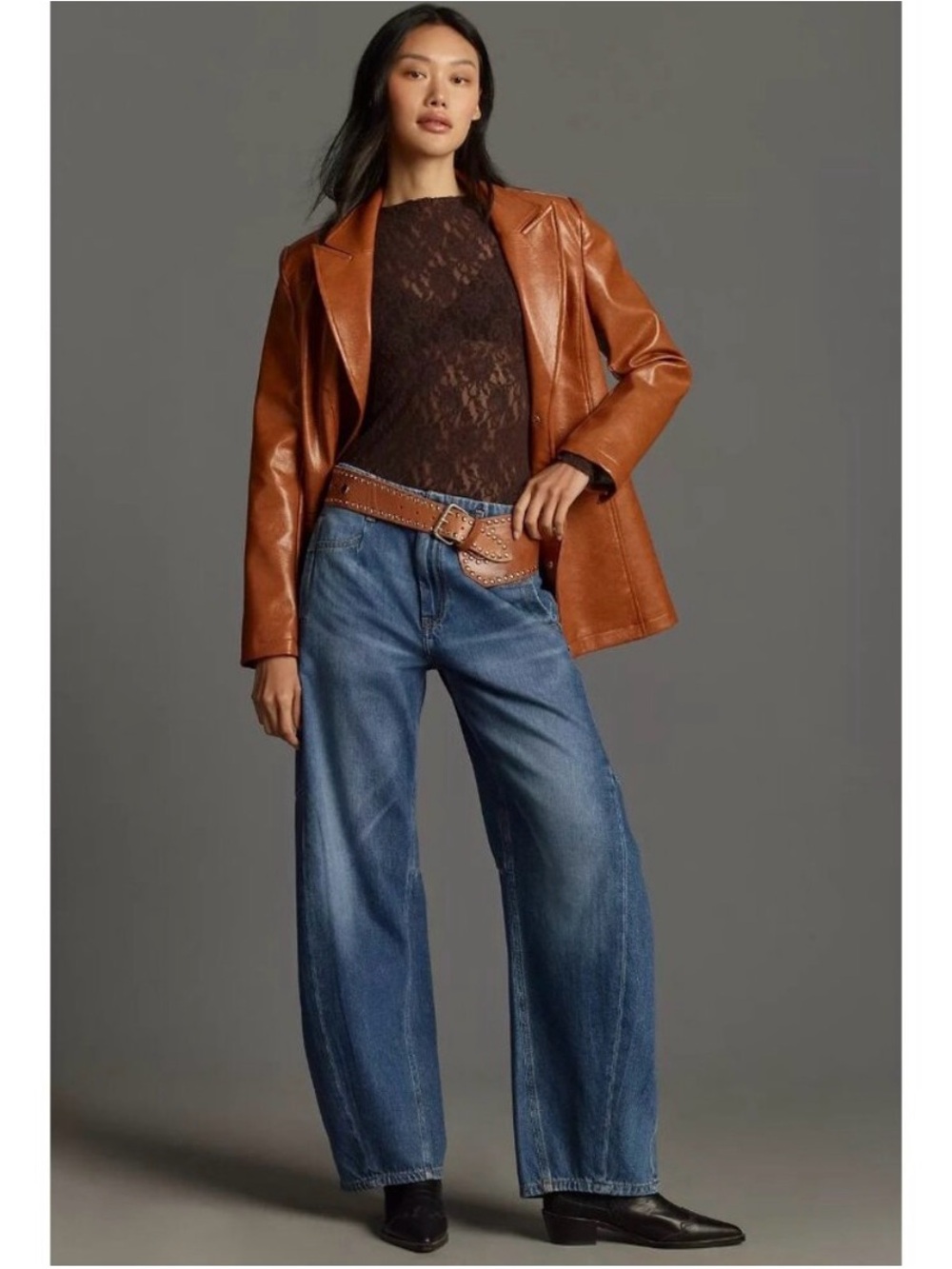 Pilcro Anthropologie The Georgia Barrel Leg Jeans Women's 29 High Rise Med Wash